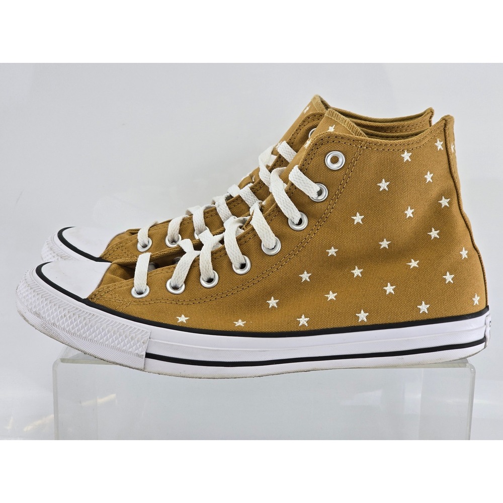 Converse Chuck Taylor All Star High Top Mens 9 Womens 11 Gold Star - Excellent - Picture 4 of 11